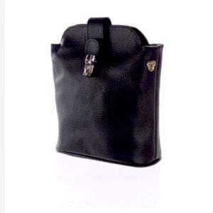 M&R Moda in Pelle Firenze Small Black Everyday Bag
